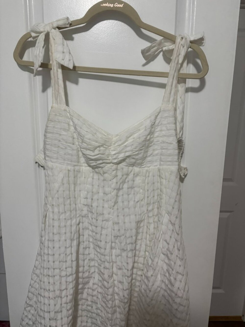 White mini dress